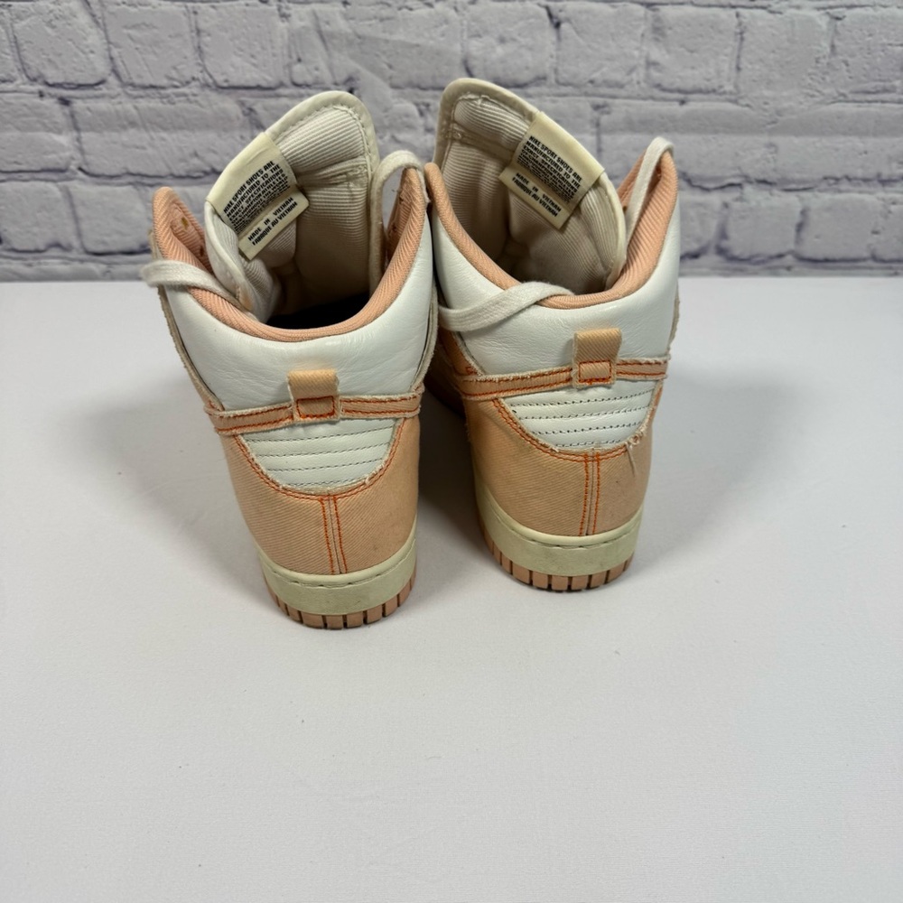 Nike High-Top Sneakers in White and Orange - Picture 5 of 7